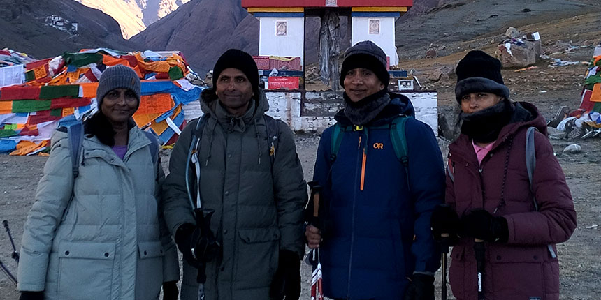 Majestic Mount Kailash, revered as the sacred abode of Lord Shiva, surrounded by snow-capped peaks and serene landscapes in the Himalayas.