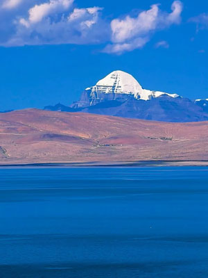 Mount Kailash during perfect hiking season with clear skies and stunning Himalayan landscape