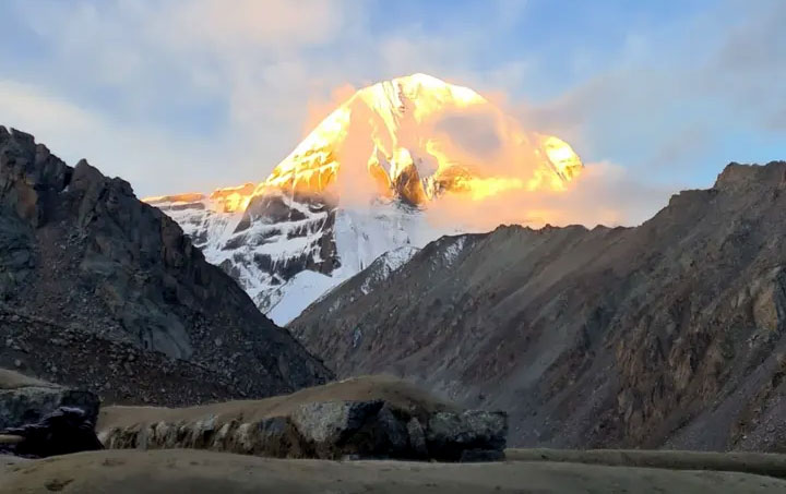 Map showing the location and accessibility routes to Mount Kailash in Tibet for Kailash Mansarovar Yatra pilgrims