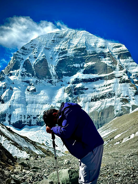 Charan Sparsh near Mount Kailash, a sacred pilgrimage viewpoint for devotees
