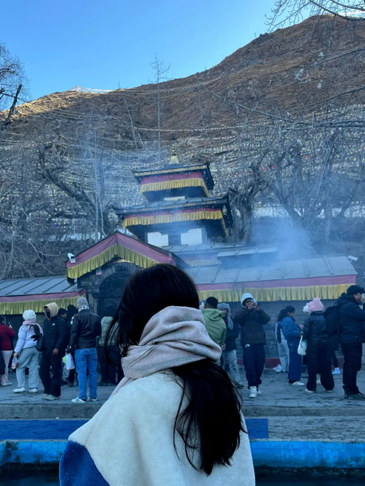 Muktinath Temple in Nepal, a sacred site for Hindu and Buddhist pilgrims, surrounded by Himalayan mountains