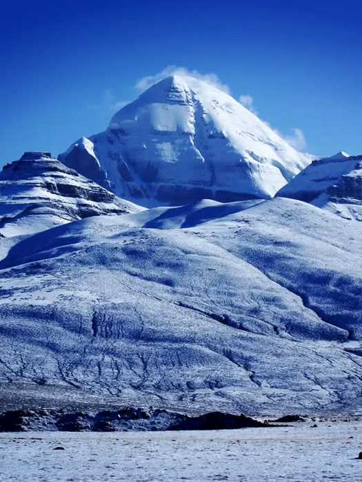 Nandi Parvat overlooking the sacred Mount Kailash in the Himalayas