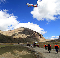 Aerial darshan lake mansarover