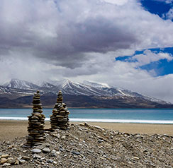 Lake Mansarovar in Tibet