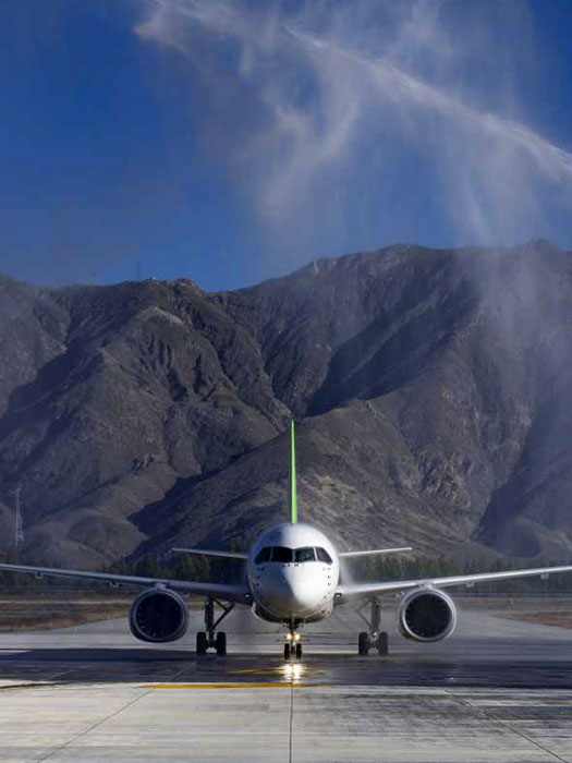 Lhasa airport from Beijing