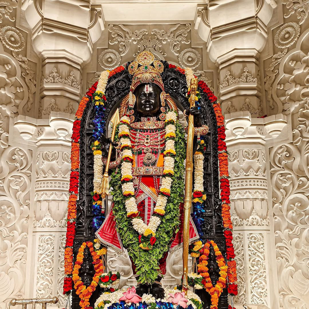 Lord Shri Ram, the soul of Ayodhya, depicted near the sacred Ram Mandir symbolizing faith, devotion, and Sanatan Dharma
