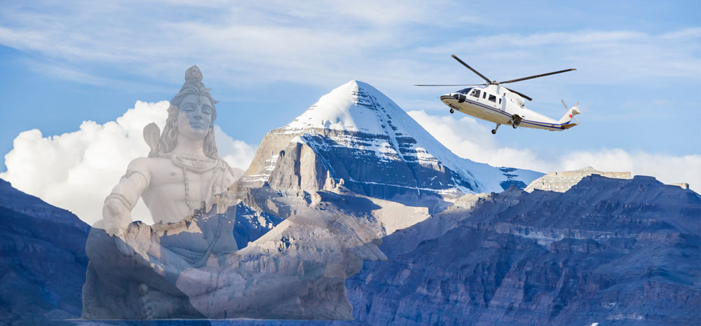 Estimated cost of Mount Kailash helicopter service during Kailash Mansarovar Yatra including route, permits, and travel expenses