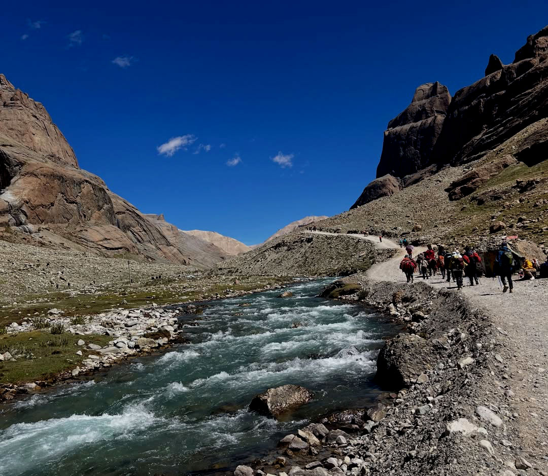 Route map showing how to reach Kailash Mansarovar Yatra from Germany via India and Nepal